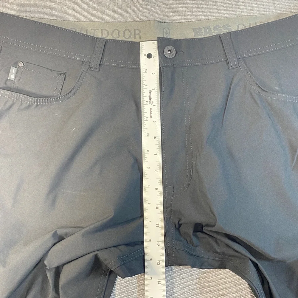 Bass Outdoor Mens Technical Hiking Pants Charcoal Gray Size 42 Straight Leg‎